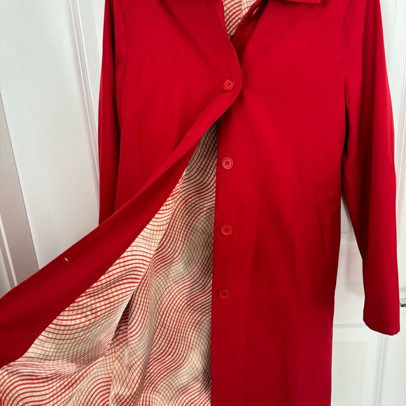 Bright Red Trench Coat - Picture 7 of 10